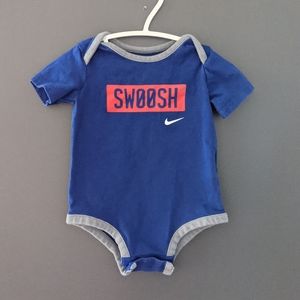 Nike Swoosh blue onesie/bodysuit